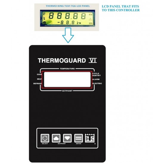 TRP LCD DISPLAY FOR THERMO KING TGVI TG6 TG VI TK6 SL-200 SL-100 LCD DISPLAY AFTERMARKET